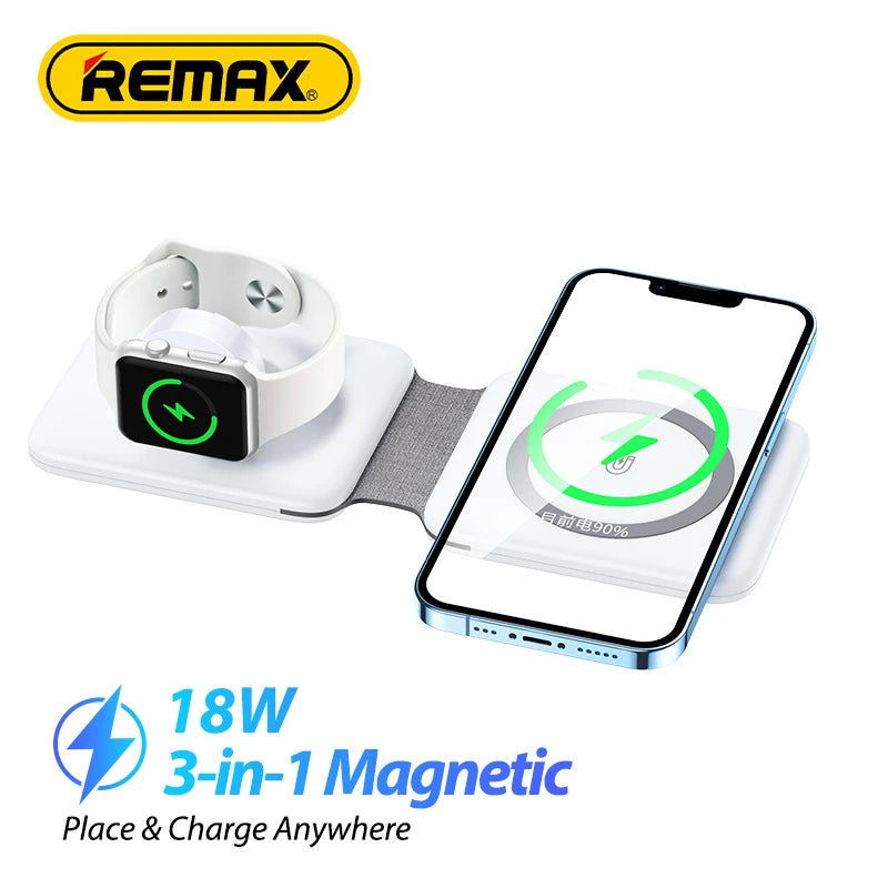 REMAX RP-W56 Uswon Series 18W 3-in-1 Folding Magnetic Wireless Charger