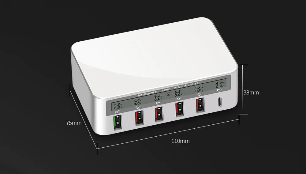 Smart USB Display Charger 100W Model:818P