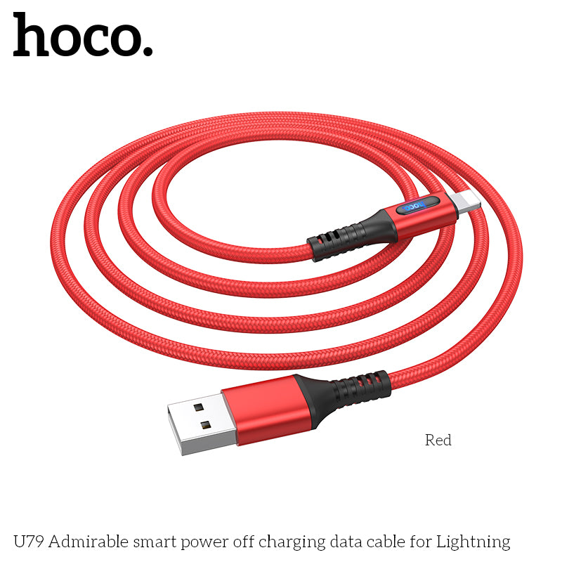 Hoco - U79 Admirable smart power off  charging data cable - Lightning