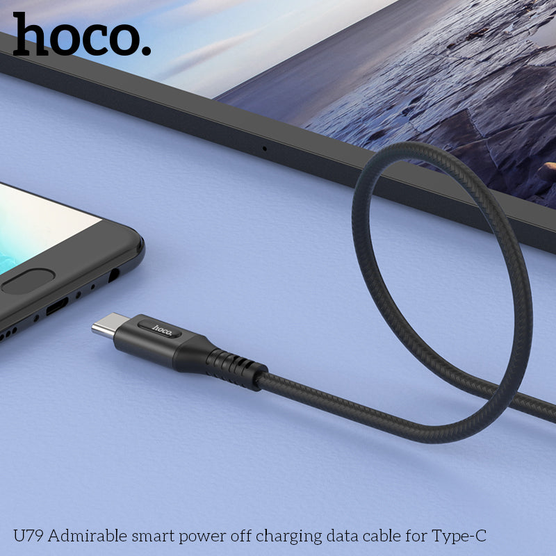 Hoco - U79 Admirable smart power off charging data cable - Type-C