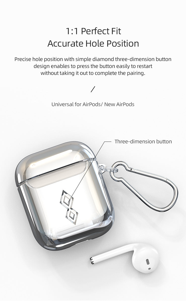 Rock - Electroplate Protective Case for Airpods / New Airpods #RPC1483