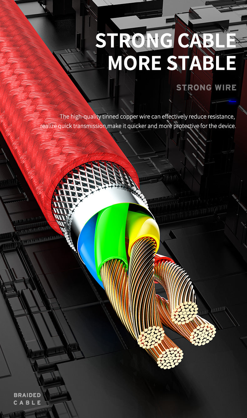 Rock - R2 Metal Braided Type-C  Charge & Sync Cable 200cm #RCB0731
