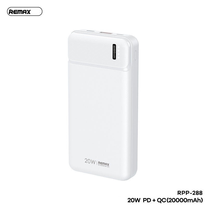 REMAX Pure Series 20W PD+QC Multi-compatible Fast Charging Power Bank 20000Mah RPP-288