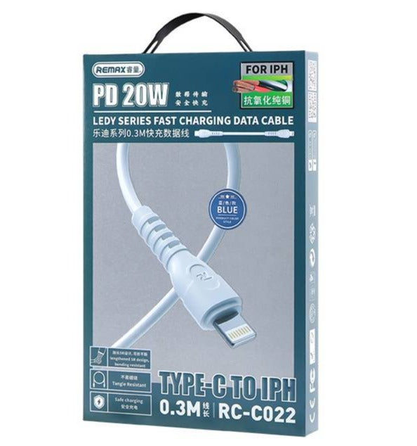 REMAX RC-C022 C-L Ledy Series PD20W Fast Charging Data Cable