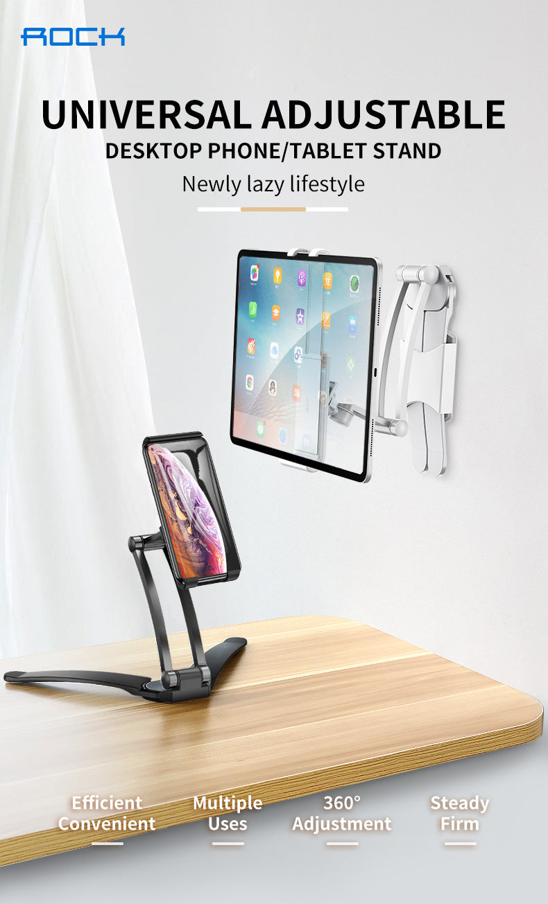 Rock - Universal Adjustable Desktop Phone/Tablet Stand (Suspensible)