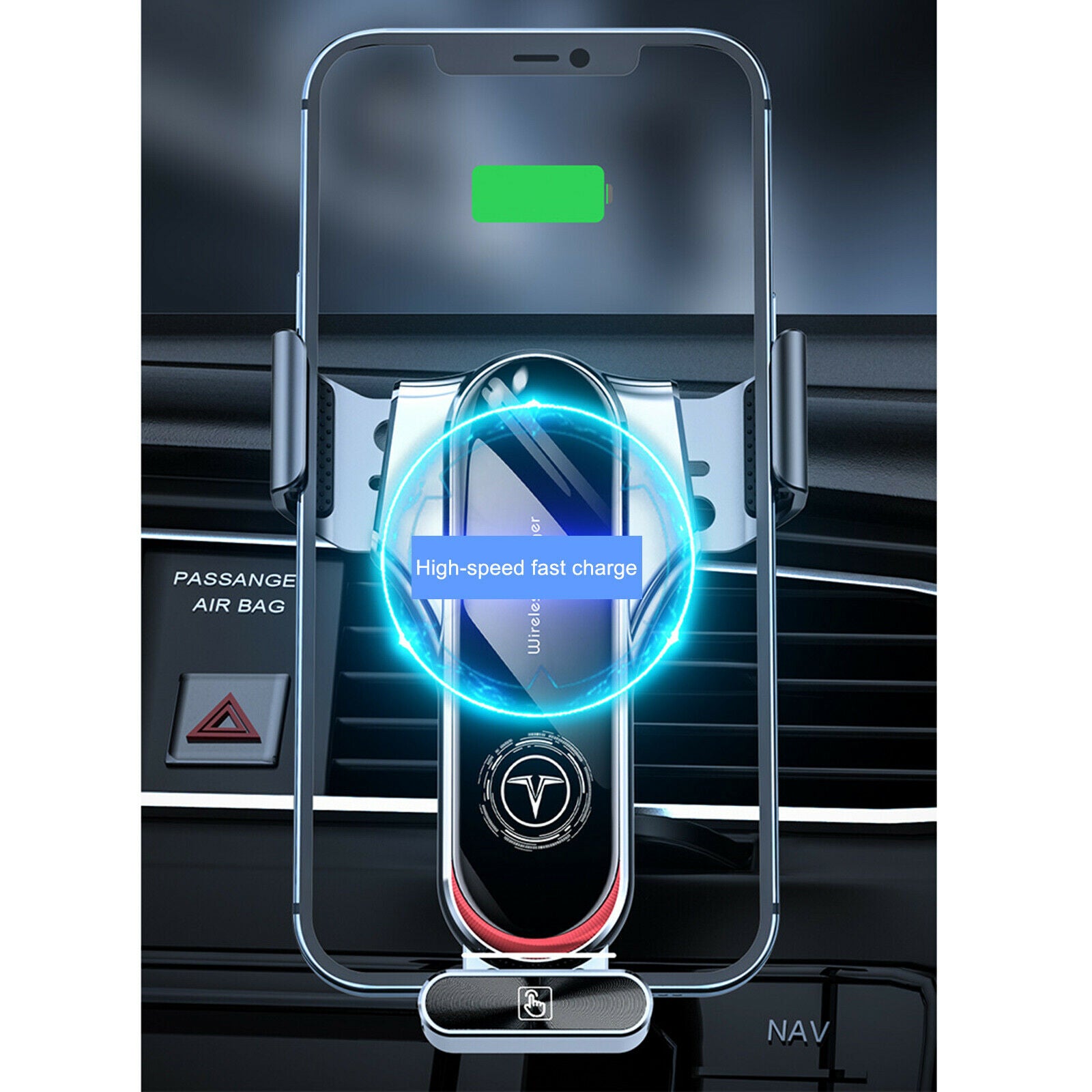 T11 Car 15W Wireless Charger Touch-sensitive Electric Phone Holder